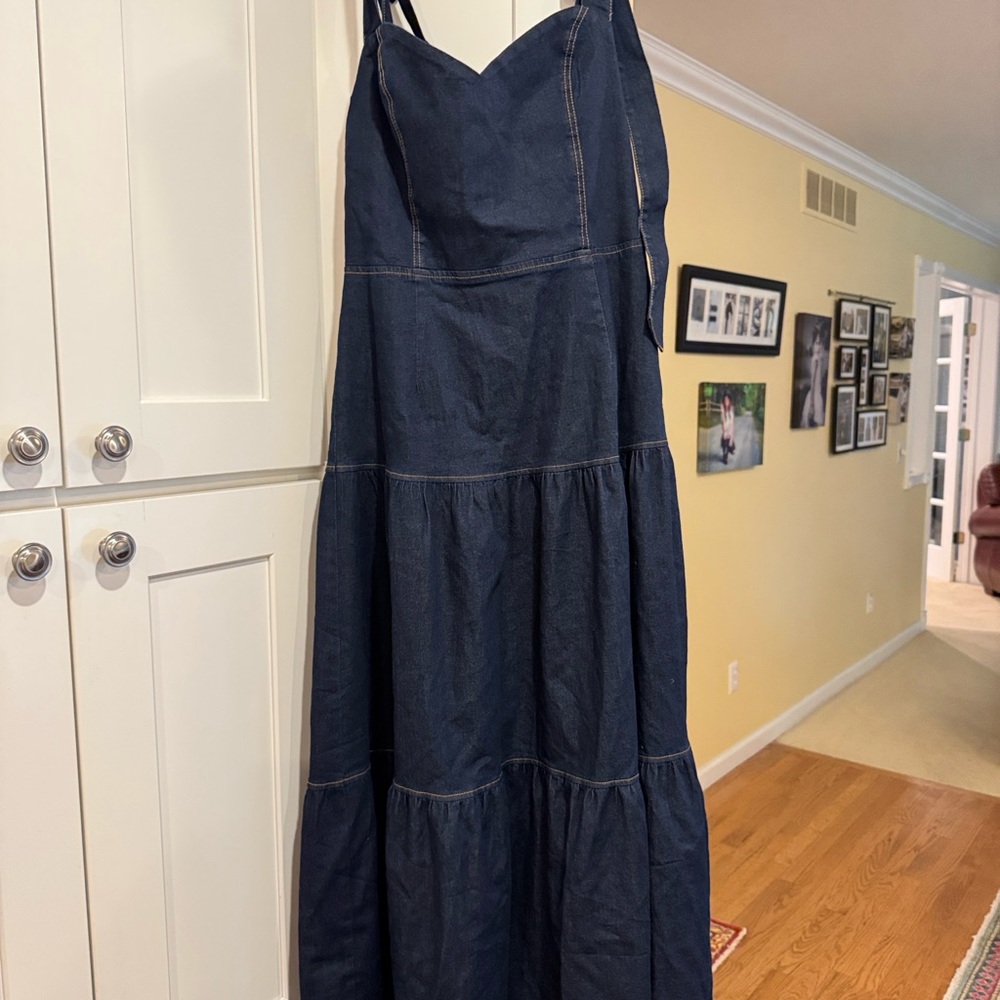 Fashion Nova Strapless Denim Dress